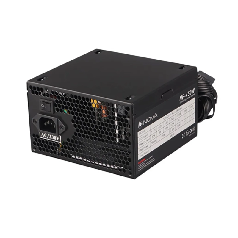 منبع تغذیه (پاور) کامپیوتر نوا NOVA فن بزرگ مدل 450W